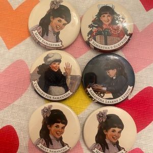 American Girl Doll pin button set of Samantha
